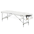 Portable Foldable Massage Table / Bed with Lifting Backrest and Carry Bag - 81 cm Width - White HOMCOM