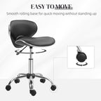Rolling Swivel Beauty Salon Chair - Black HOMCOM