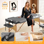 Portable Folding Massage Table - Grey HOMCOM