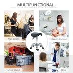 Salon Saddle Stool - Black HOMCOM