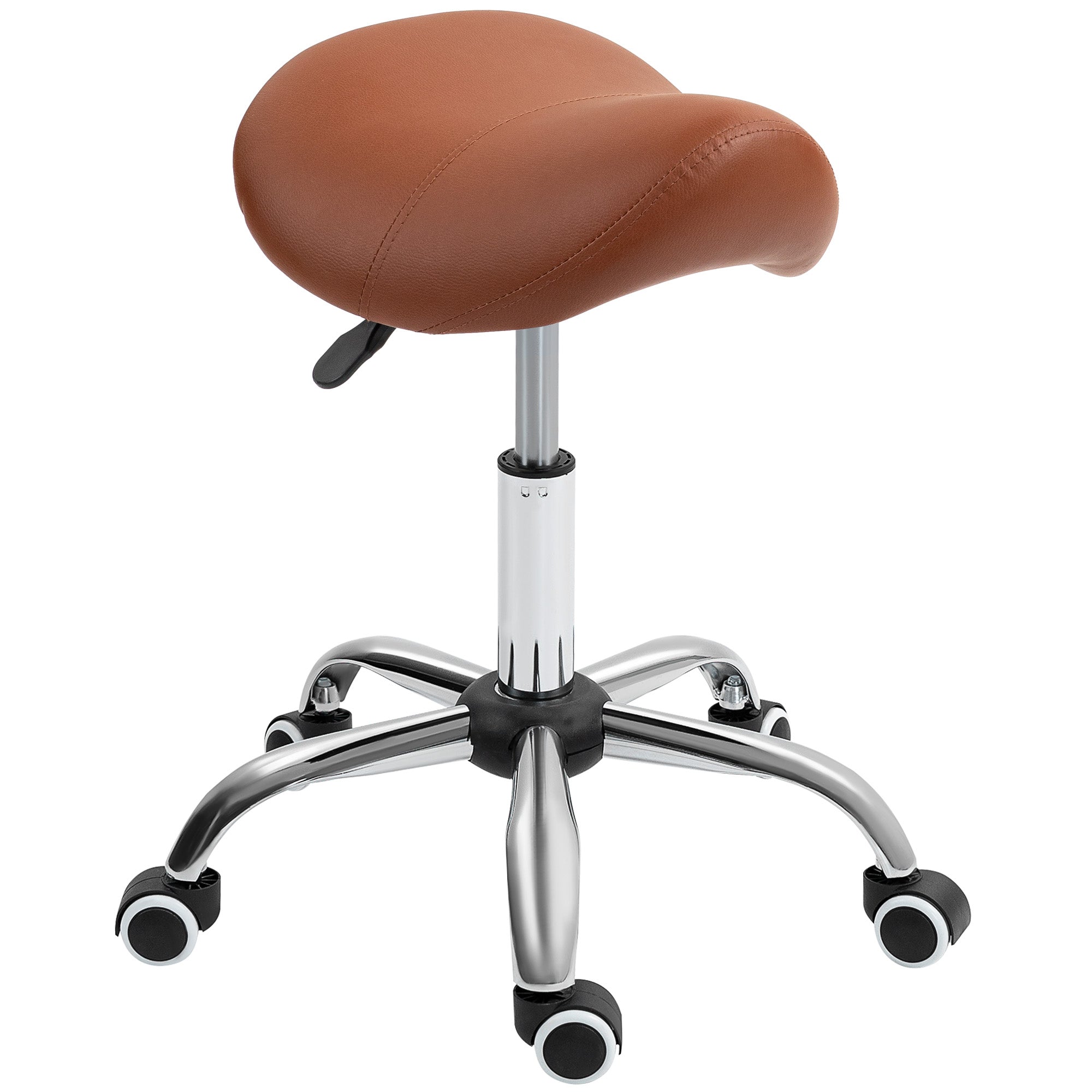 Saddle Stool - Brown / Tab HOMCOM