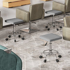 Faux Leather Padded Salon Stool - Grey HOMCOM