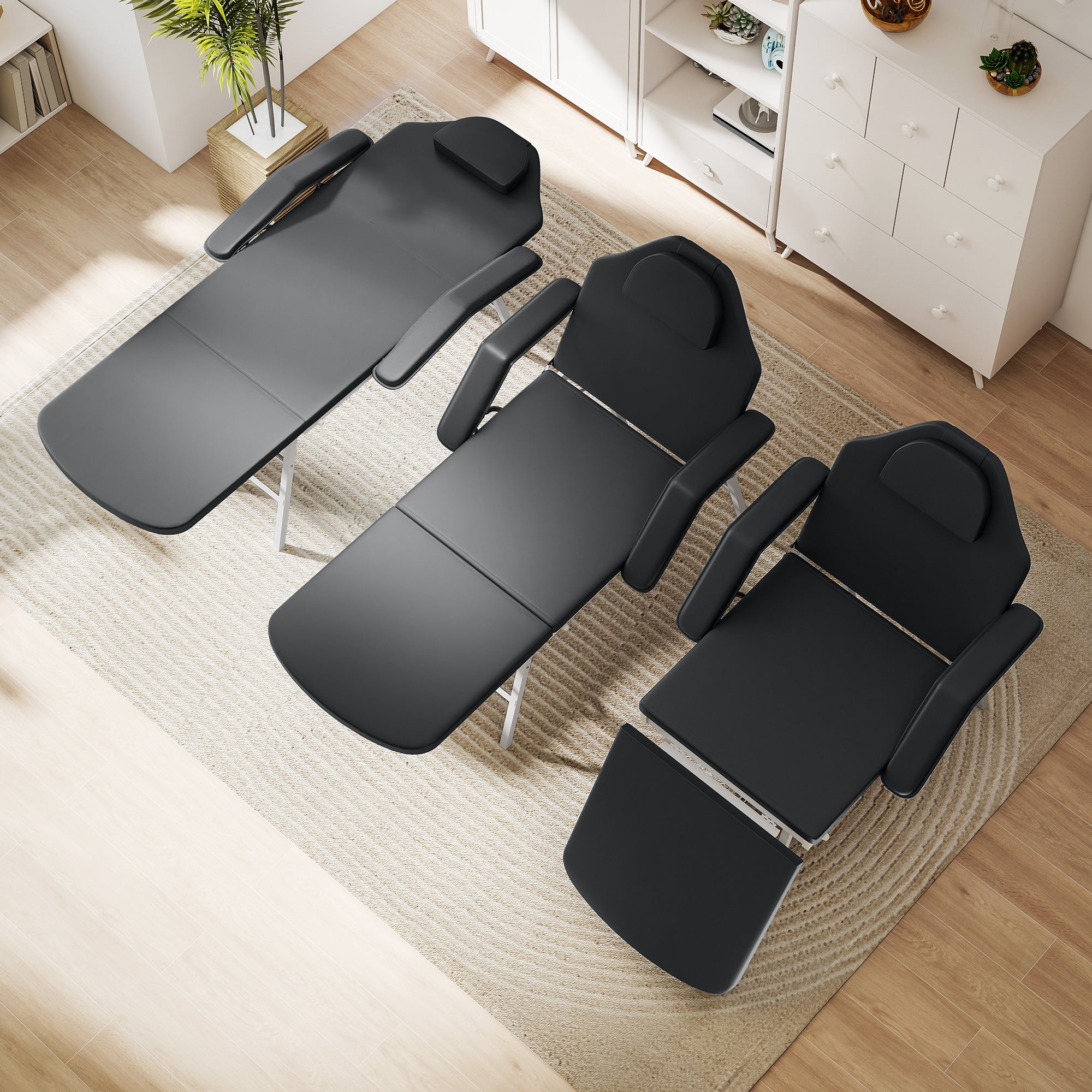 Portable Massage Table or Beauty Chair - Black HOMCOM