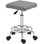 Faux Leather Padded Salon Stool - Grey HOMCOM