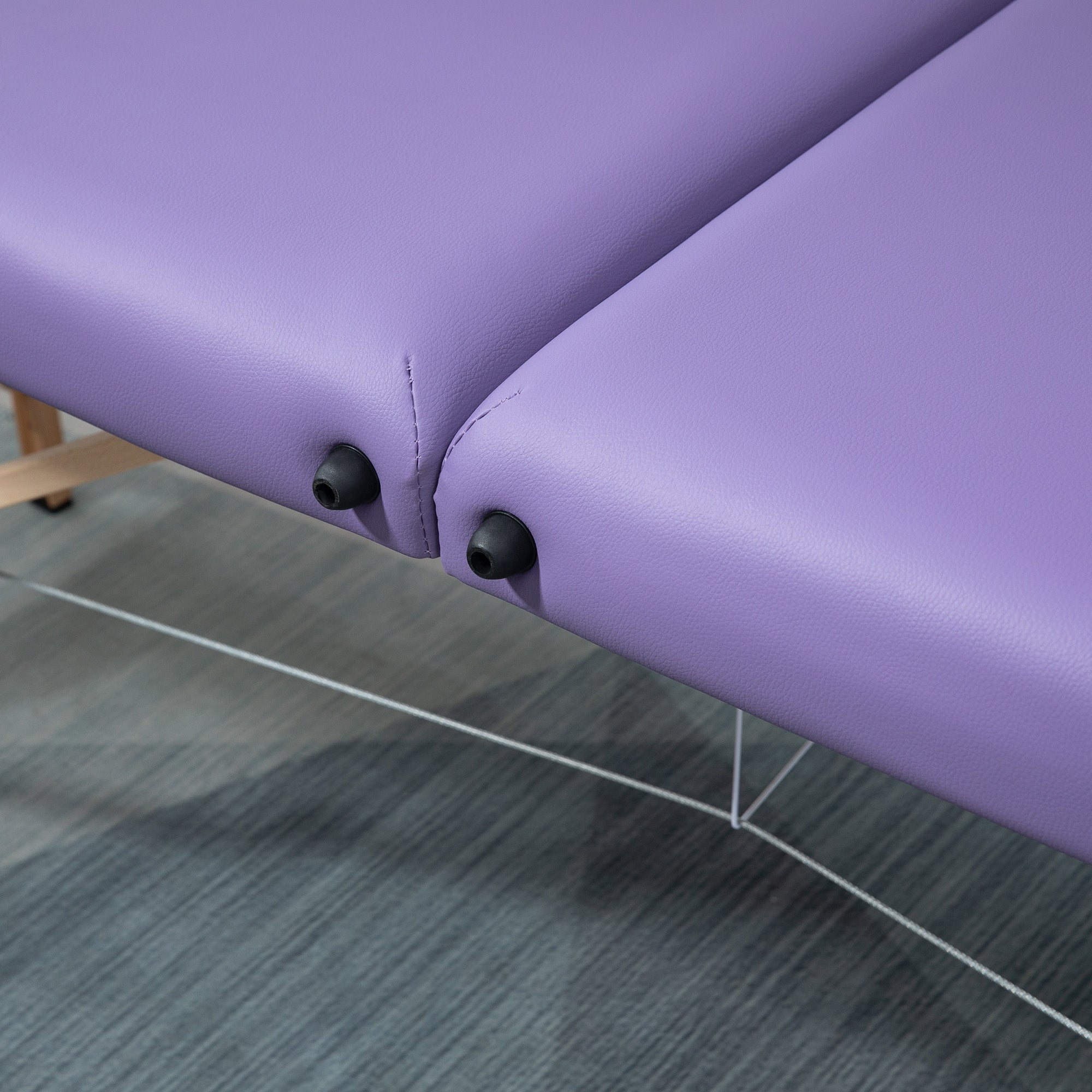 Folding Portable Massage Table / Bed with Wooden Frame - Purple HOMCOM