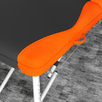 Foldable Portable Massage Table / Bed with Lifting Backrest -  Black and Orange HOMCOM