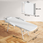 Portable Massage Table or Beauty Chair - White HOMCOM