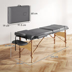 Portable Folding Massage Table - Grey HOMCOM
