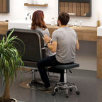 Padded Salon Stool - Black HOMCOM
