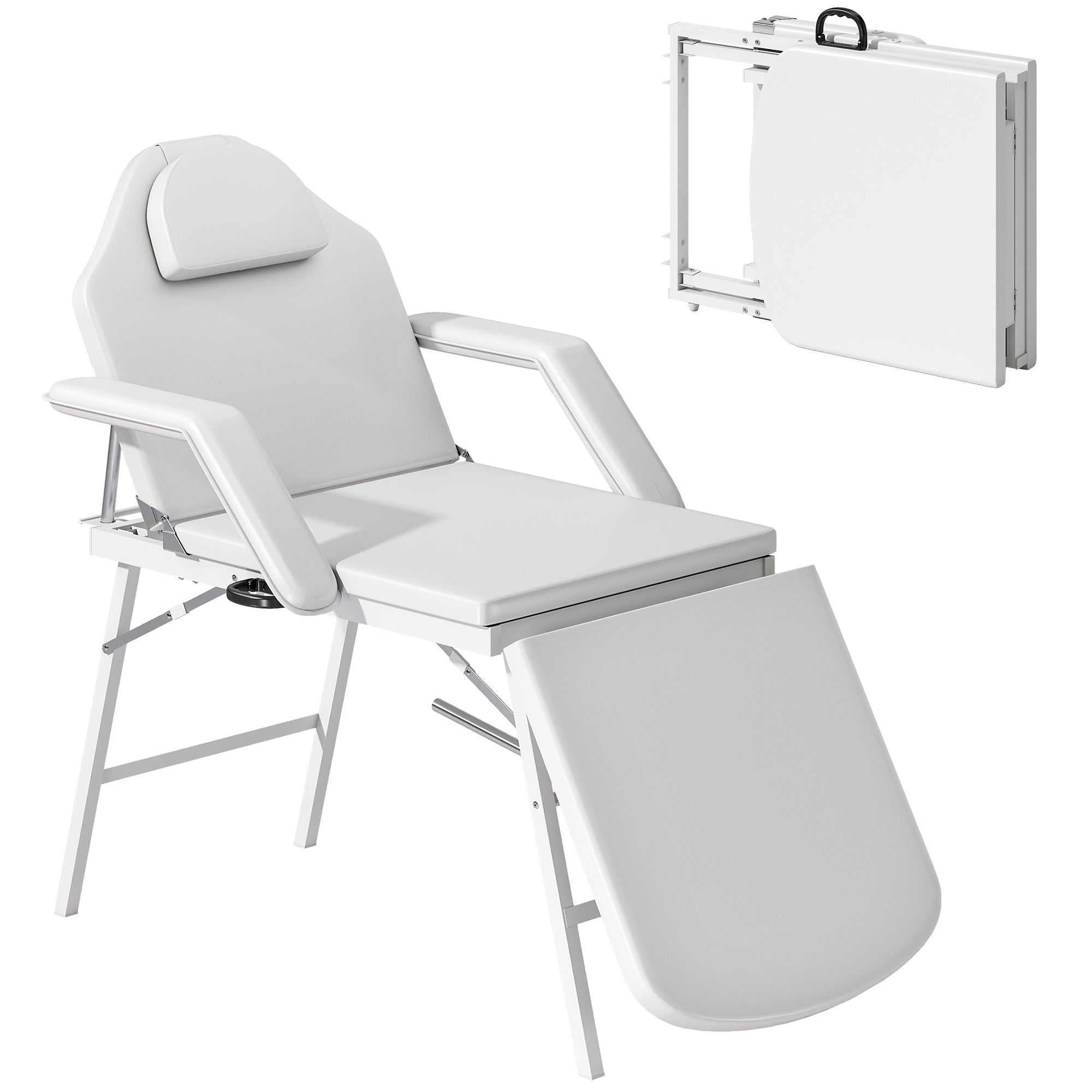 Portable Massage Table or Beauty Chair - White HOMCOM