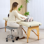 Faux Leather Padded Salon Stool - Grey HOMCOM